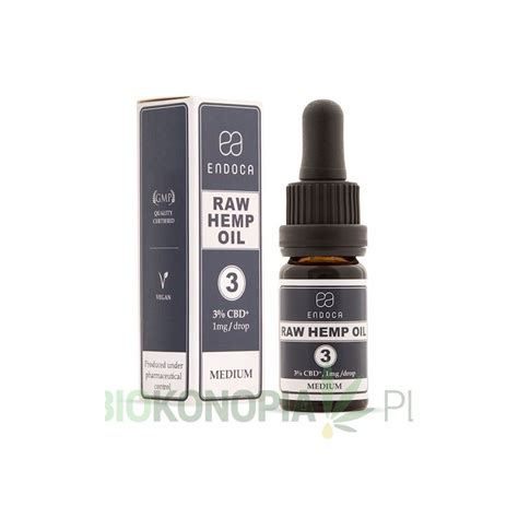 Olejek Konopny RAW 3 300mg CBDa CBD 10ml Endoca