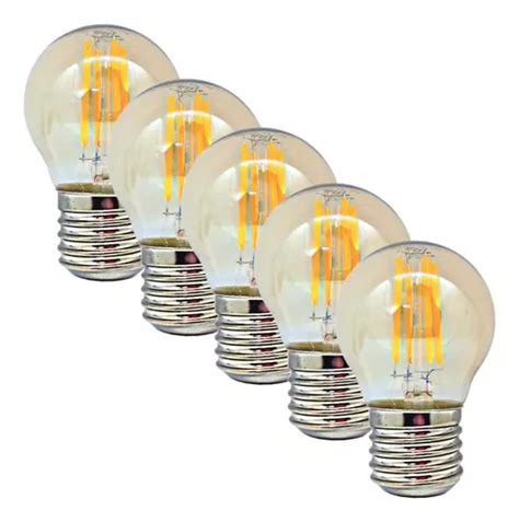 Kit 5 Lâmpada Filamento Led Bolinha Retro Vintage 4w G45 MercadoLivre