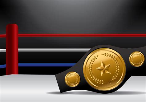 Championship Belt on Boxing Ring Vector 139839 Vector Art at Vecteezy