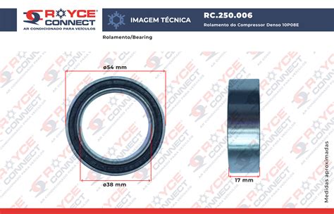 Rolamento Do Compressor Denso P E X X Mm Royce Connect