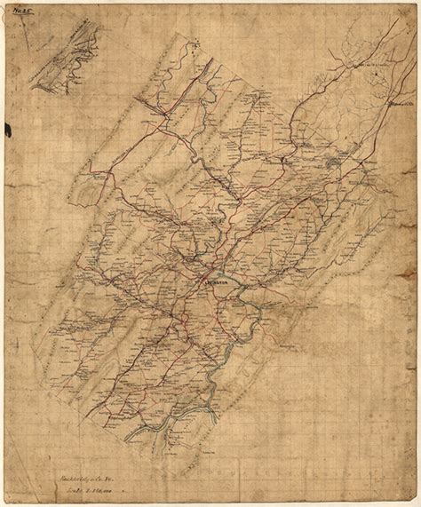 Map Of Rockbridge County Va C1860s Repro 1875x235 Ebay