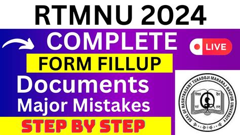 Rtmnu Application Form Rtmnu Registration How To Fill