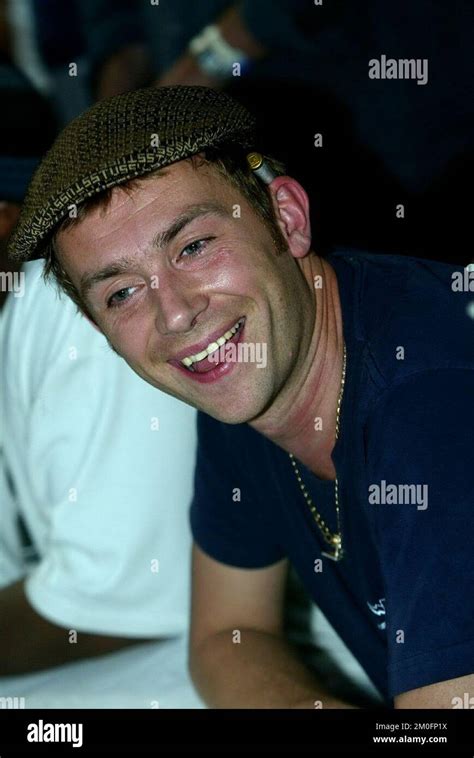 Lead Singer Of Blur Damon Albarn With A Joint Behind His Ear During A