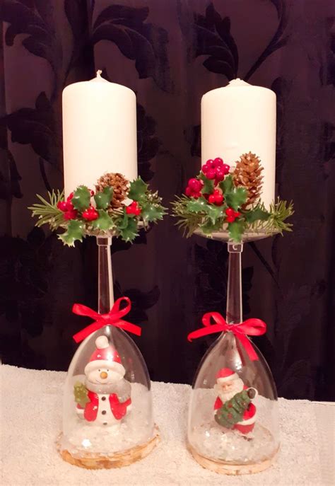 Festive Wine Glass Centerpiece For Your Christmas Table