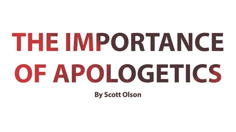 The Importance Of Apologetics — Providence Church