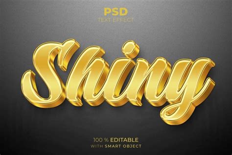 Shiny Gold D Editable Text Effect