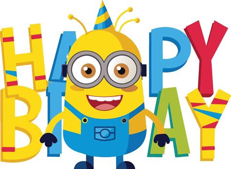 Happy Birthday Minions Style Illustration Template 43346864 Vector Art
