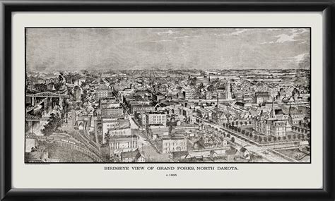 Grand Forks ND 1895 Restored Map | Vintage City Maps