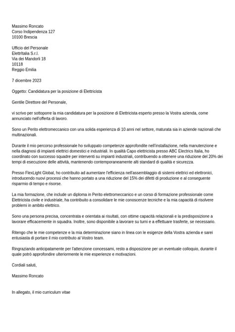 Esempio Di Lettera Di Presentazione Per Insegnante Jobseeker