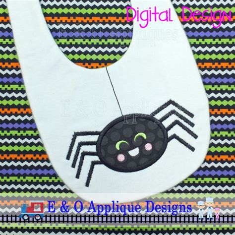 Spider Applique Design Halloween Spider Embroidery Design Etsy