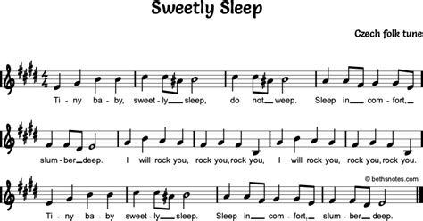 Sweetly Sleep Beth S Notes