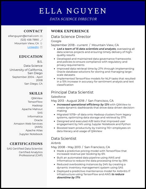 18 Data Scientist Resume Examples For 2024