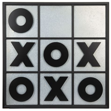 Game Lovers Tic Tac Toe Board Iron Accents