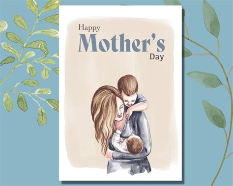 Printable Mothers Day Card Happy Mothers Day Card Mothers Day T