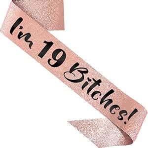 Amazon PartyForever 19th Birthday Decoration Sash For Women I M 19