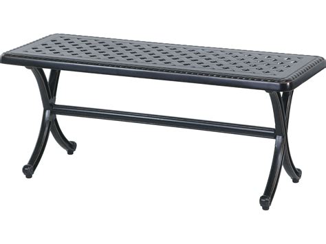 Gensun Grand Terrace Cast Aluminum Cushion Backless Outdoor Patio Bench Ges10344202