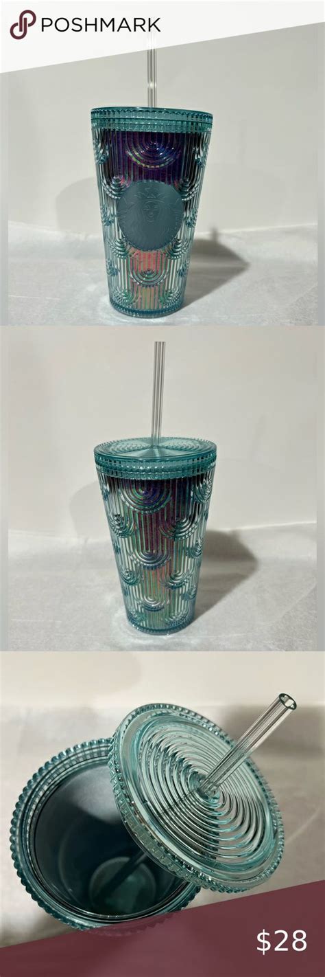 Starbucks Grande Mermaid Iridescent Siren Scale Wave Cold Cup Tumbler