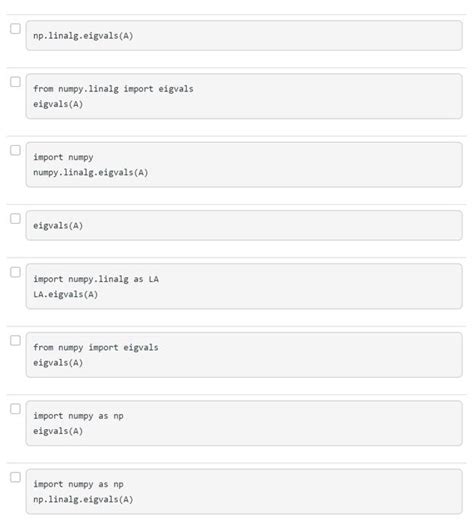 Solved NumPy Includes A Submodule Numpy Linalg Where Many Chegg