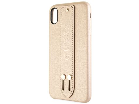 Guess Iridescent Strap Case Goud Iphone Xs Max Hoesje