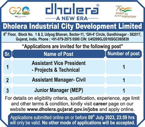 Times Ascent Ad Image For Dholera Industrial City Development Limited