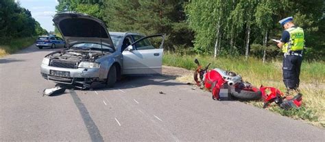 Wypadek Motocyklisty Pijany Kierowca Wymusi Pierwsze Stwo Bia Ystok