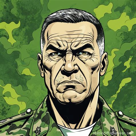 Angry Old Military Man Stable Diffusion Online