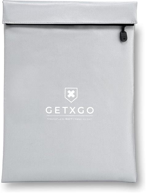 Getxgo Fireproof Document Bag Water Resistant Thick