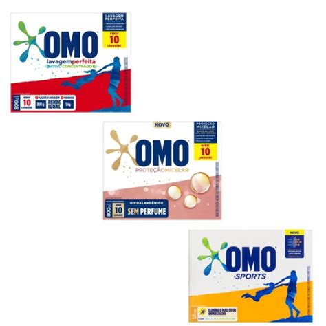 Sabão em Pó Omo Micelar Omo Sport Omo Lavagem Perfeita 800g no Shoptime