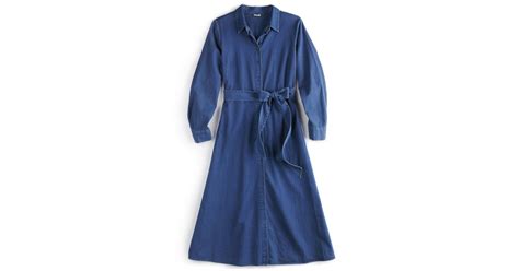 Denim Midi Shirt Dress Popsugar At Kohls Collection 2018 Popsugar