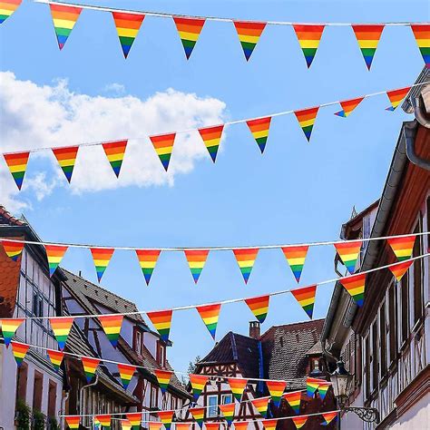 New Funnlot Pride Flag X Ft Gay Pride Decorations Triangular Ft