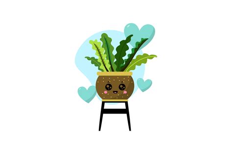 Icon Kawaii Ornamental Plant Expression Graphic By Studio7 · Creative