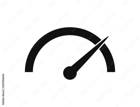 Vetor Do Stock Speedometer Icon Vector Isolated Design Element Speed