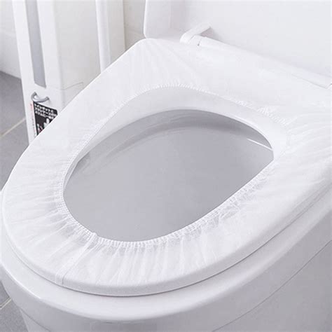 Disposable Toilet Seat Cover 10 Counts Waterproof Elastic Travel Seat Covers For Public Toilets