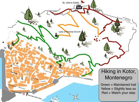 Map Of Kotor Old Town Map Of Stoney Lake