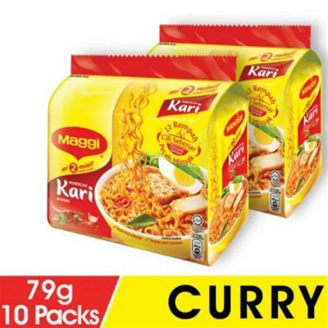 Maggi Nestle Malaysia 2 Minute Instant Curry Flavour Noodles 10 Packs X