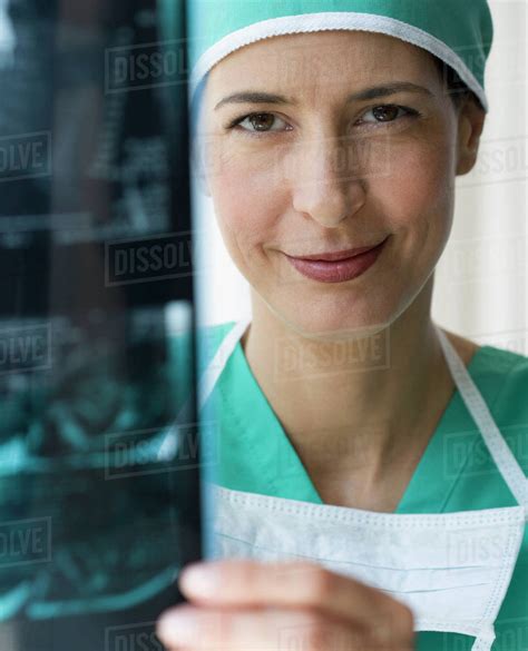 Female Doctor Holding X Ray Stock Photo Dissolve