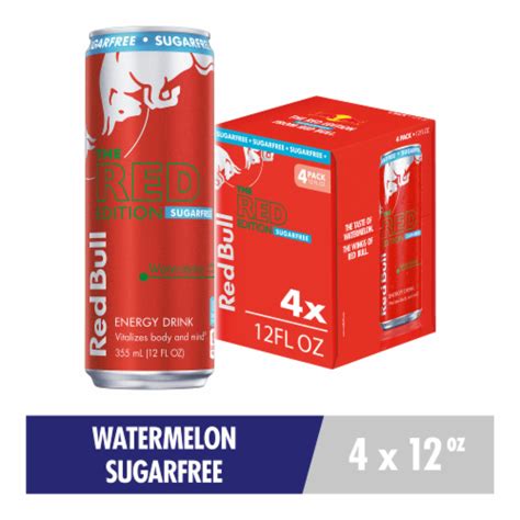 Red Bull Red Edition Sugar Free Watermelon Energy Drink 4 Pk 12 Fl Oz Pick ‘n Save