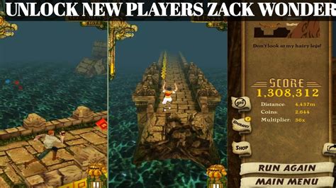 Unlock New Player Zack Wonder Temple Run Youtube