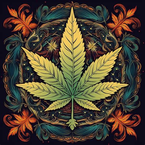 Premium AI Image | Cannabis Leaf Vector Art