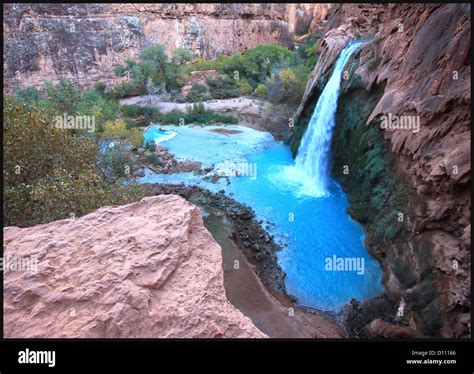 Havasu Falls Havasupai Indian Reservation Grand Canyon Az Stock