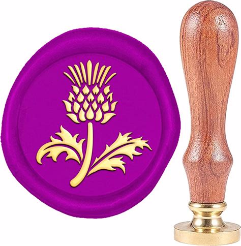 Amazon CRASPIRE Thistle Wax Seal Stamp Flower Sealing Wax Stamps