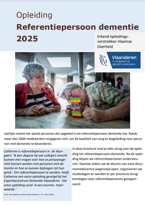 Opleidingsbrochure 2025 Expertisecentrum Dementie Vlaanderen