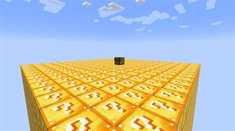 One Chunk Lucky Block Of 100 Layers Hardcore Minecraft Map