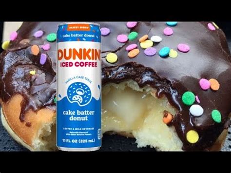 Dunkin Cake Batter Donut Iced Coffee Tasting Youtube