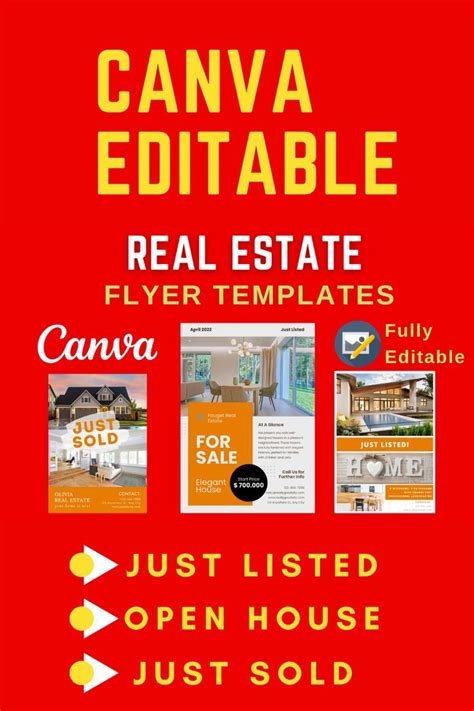 Canva Editable Real Estate Flyer Template | Real estate flyer template ...