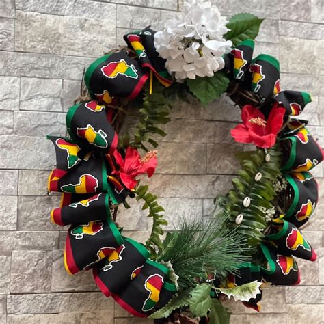 African Wreath Christmas Etsy