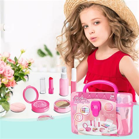 Makeup Kit For Girls Full Kit Ages 4 Girls Beginner Make Up Train Case