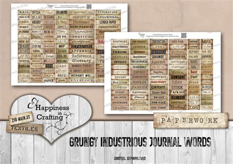 Grungy Industrious Journal Words Gi Kerr S Ko Fi Shop Ko Fi Where