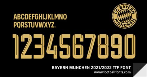 Bayern Munchen Font Ttf Otf Football Fonts