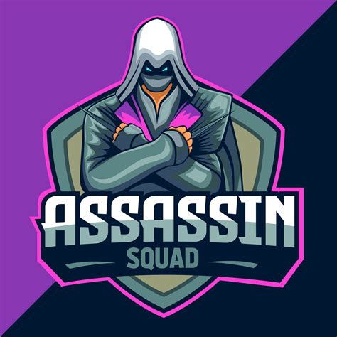 assassin esport logo mascot design 13022316 Vector Art at Vecteezy